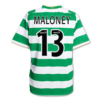 Nike Celtic Home Shirt 2008/10 with Maloney 13