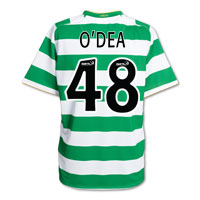 Celtic Home Shirt 2008/10 with ODea 48 printing.