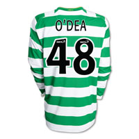 Nike Celtic Home Shirt 2008/10 with ODea 48 printing