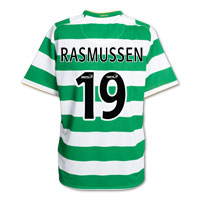 Nike Celtic Home Shirt 2008/10 with Rasmussen 19