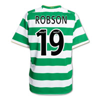 Nike Celtic Home Shirt 2008/10 with Robson 19 printing.