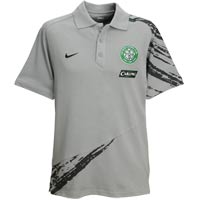 Nike Celtic Travel Polo Shirt - Silver.
