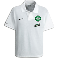 Nike Celtic Travel Polo Shirt - White/Black.