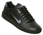 Court Tradition 2 Black/Blue Leather Trainers
