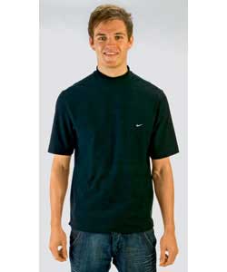 Nike Dri Fit Black Mock Polo Shirt Small
