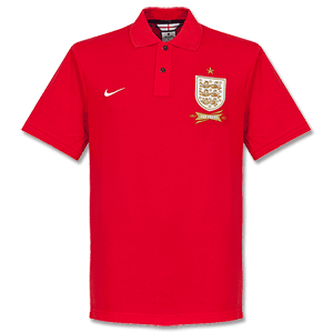 Nike England Authentic GS Polo Shirt - Red 2013 2014