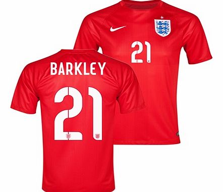 England Match Away Shirt 2014 Red with Barkley