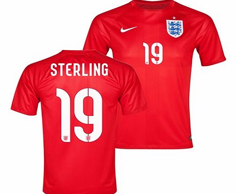England Match Away Shirt 2014 Red with Sterling