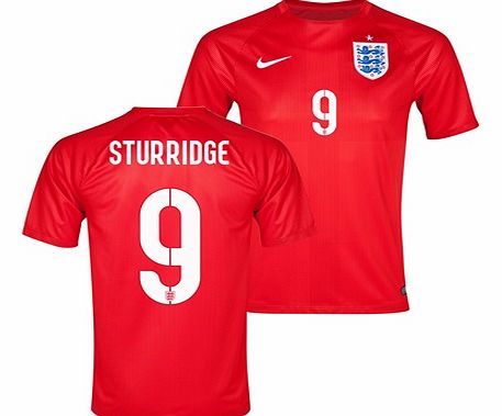 England Match Away Shirt 2014 Red with Sturridge