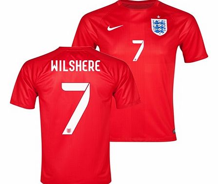 England Match Away Shirt 2014 Red with Wilshere