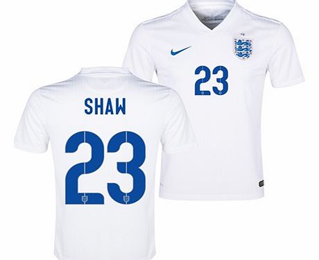 England Match Home Shirt 2014/15 White with Shaw