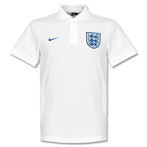 Nike England White Core Matchup Polo Shirt 2014 2015