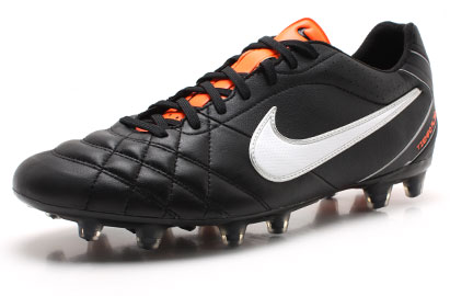 Nike Tiempo Flight FG Football Boots Black/White/Orange