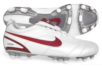 Nike Tiempo Mystic II FG Football Boots White/Red