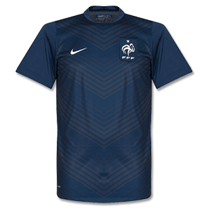 Nike France Navy Squad Pre Match Top 2014 2015