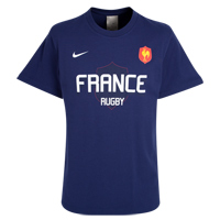France Rugby Team T-Shirt - Binary Blue.