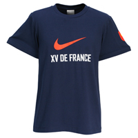 France Team Rugby T-Shirt - Obsidian/Pimento.