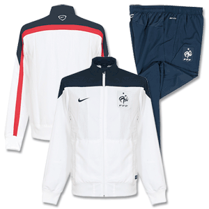 Nike France White Squad Sideline Woven Warm Up Suit