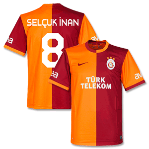 Galatasaray Home Shirt 2013 2014 + Selcuk Inan 8