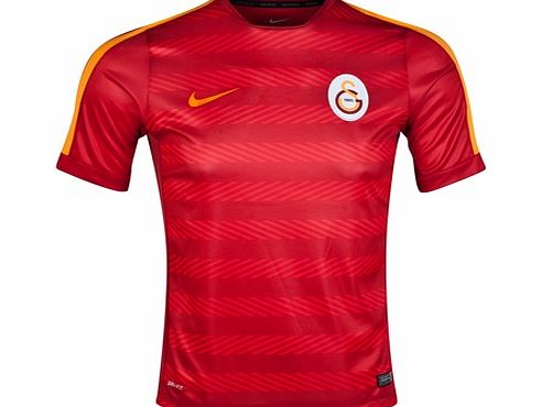Galatasaray Squad Short Sleeve Pre Match Top Red