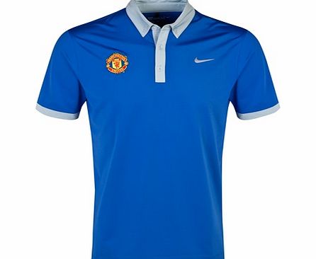 Manchester United Nike Golf Polo Royal Blue