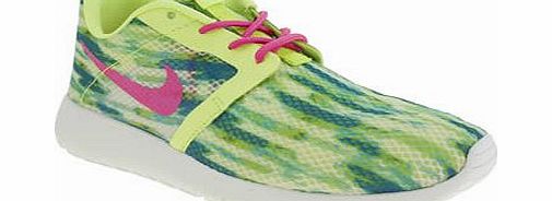 Nike green roshe run flight weight girls youth