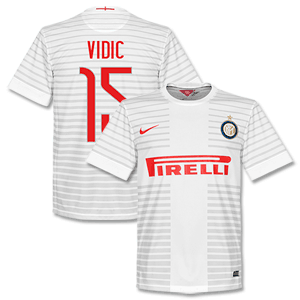 Nike Inter Milan Away Vidic 15 Shirt 2014 2015 (Fan