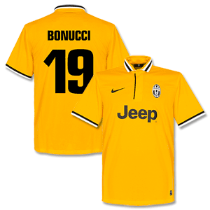 Nike Juventus Away Bonucci Shirt 2013 2014 (Fan Style