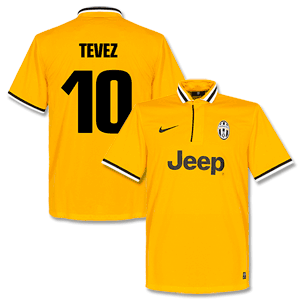Nike Juventus Away Tevez Shirt 2013 2014 (Fan Style