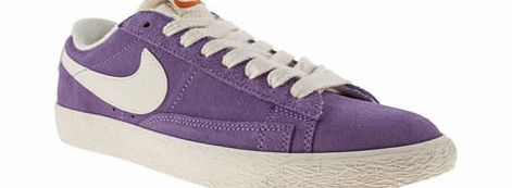 Lilac Blazer Low Suede Trainers