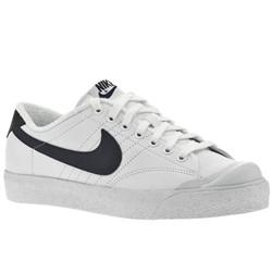 Male All Court Low Leather Upper Fashion Trainers in White