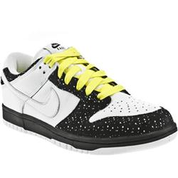 Male Dunk Low Leather Upper in White and Black