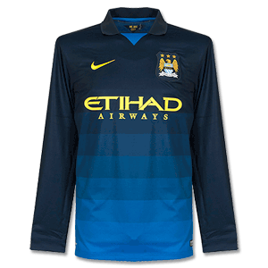 Nike Man City Away L/S Shirt 2014 2015