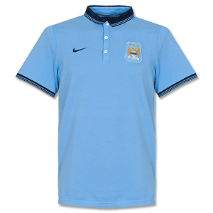 Nike Man City Sky Blue Authentic League Polo Shirt