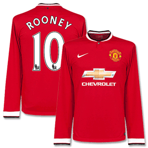 Nike Man Utd Home L/S Rooney Shirt 2014 2015