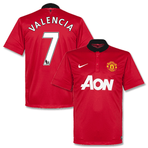 Nike Man Utd Home Shirt 2013 2014   Valencia 7