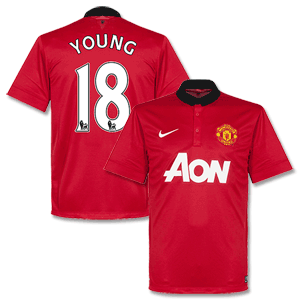 Nike Man Utd Home Shirt 2013 2014   Young 18