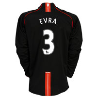 Nike Manchester United Away Shirt 2007/08 with Evra 3