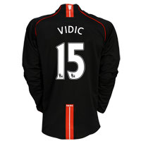 Nike Manchester United Away Shirt 2007/08 with Vidic