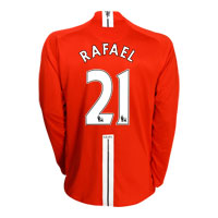 Manchester United Home Shirt 2007/09 with Rafael