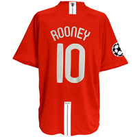 Nike Manchester United Home Shirt 2007/09 with Rooney