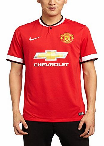 Nike Manchester United Short Sleeve Home Jersey 2014-15 - M, RED