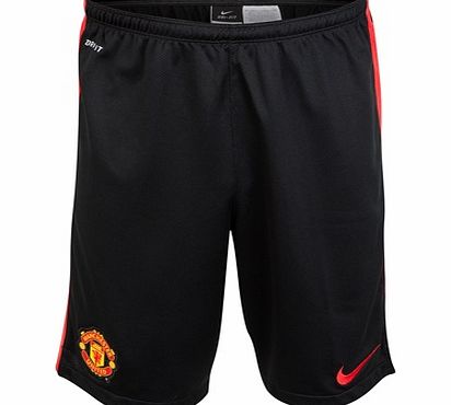 Manchester United Squad Longer Knit Shorts-Black