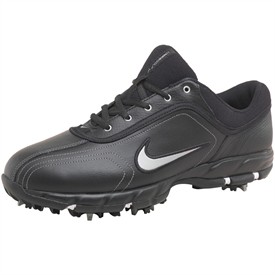 Mens Power Player Golf Shoes Black/Silver