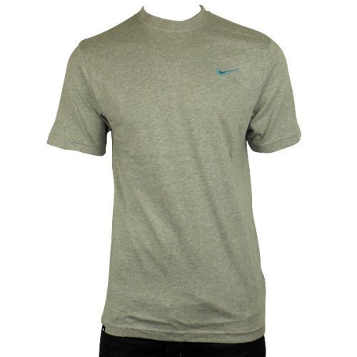 New Mens Nike Grey Retro Logo Gym Sports Tee T-Shirt Vintage Top Size S