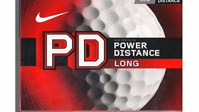 Nike PD8 Power Distance LONG Golf Ball. Dozen Pack. NEW 2014 (White)