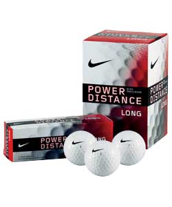 Power Distance Long Golf Balls - 12 Pack