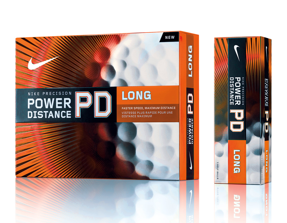 Nike Power Distance PD7 Long Orange Golf Balls