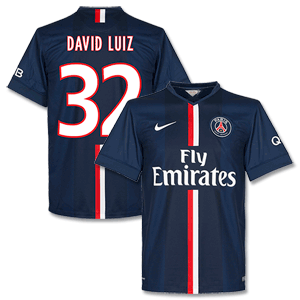 Nike PSG Home David Luiz Shirt 2014 2015 (Fan Style