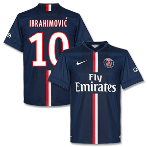 Nike PSG Home Ibrahimovic No.10 Shirt 2014 2015 (Fan
